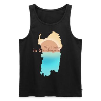 Non C’è Problema in Sardegna - Männer Premium Bio Tank Top - Schwarz - Vorne - AI Model Male 178 light (178cm)
