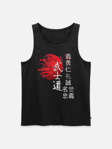 Japan Vintage japanisch Streetwear - Männer Premium Bio Tank Top - Schwarz