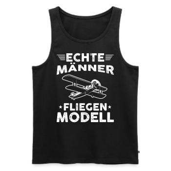 Modellfliegen | Männer Geschenkidee Modellflug - Männer Premium Bio Tank Top - Schwarz - Vorne - Michal (187cm)