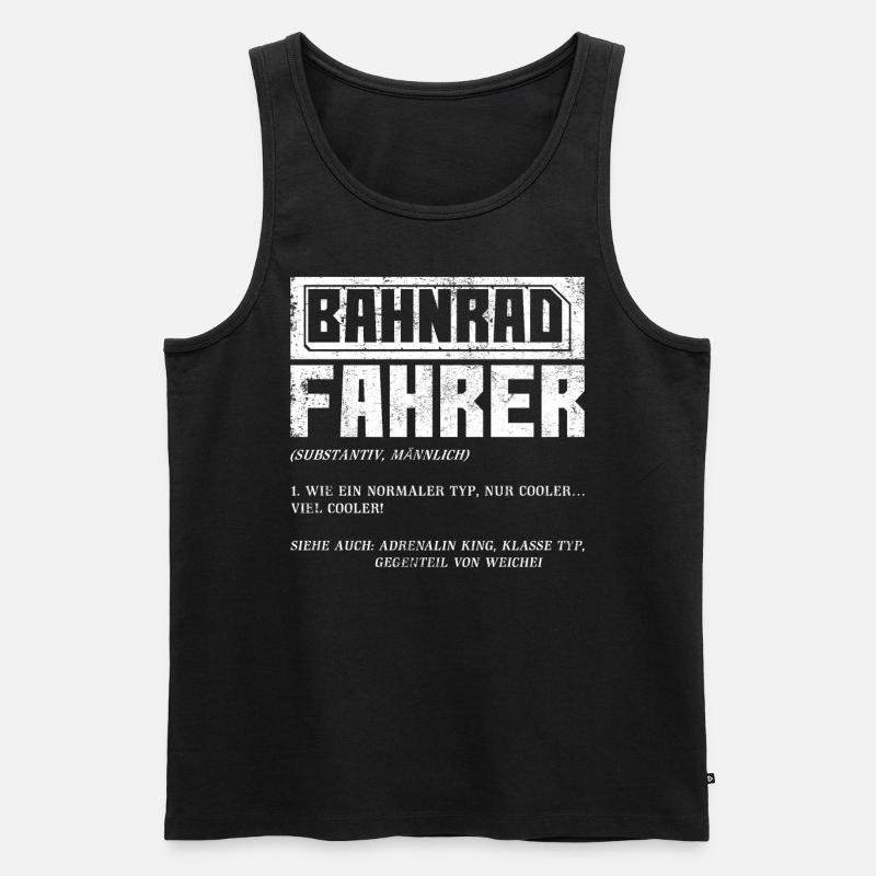 Bahnradfahrer Bahnrad Geschenk - Männer Premium Bio Tank Top - Schwarz