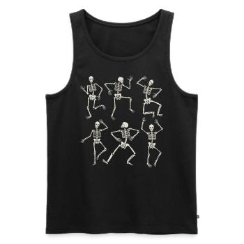 Halloween Skelett Skull Halloween Kostüm - Männer Premium Bio Tank Top - Schwarz - Vorne - AI Model Male 178 light (178cm)