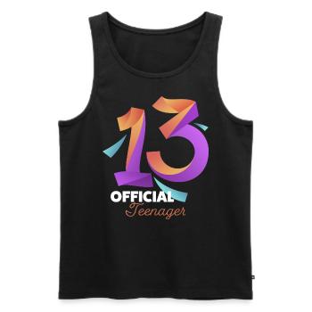 13th Birthday Girl Gift - Men's Premium Organic Tank Top - black - Front - Michal (187cm)