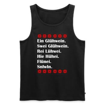 Ein Glühwein swei Glühwein Trinkspruch Weihnachten - Männer Premium Bio Tank Top - Schwarz - Vorne - Michal (187cm)