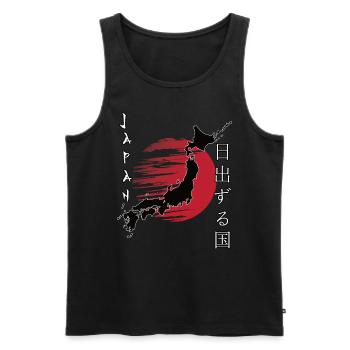 Japan - Land of the Rising Sun Japanese - Men's Premium Organic Tank Top - black - Front - AI Model Male 178 light (178cm)