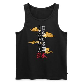 Japon - Terre du soleil levant japonais - Débardeur bio Premium Homme - noir - Devant - AI Model Male 178 light (178cm)