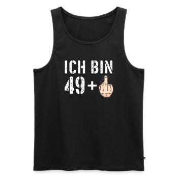 Ich bin 49 plus eins + 1 - 50. Geburtstag - Ü50 - Männer Premium Bio Tank Top - Schwarz - Vorne - Michal (187cm)