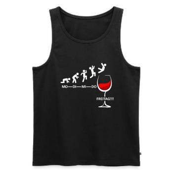 Wein Woche Endlich Freitag Wochenende Wein Party - Männer Premium Bio Tank Top - Schwarz - Vorne - Michal (187cm)