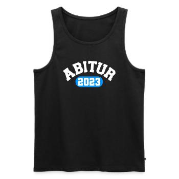Abitur 2023 - Bestanden - Abi 23 - Abschluss - Männer Premium Bio Tank Top - Schwarz - Vorne - Michal (187cm)