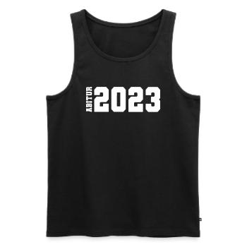 Abitur 2023 - Bestanden - Abi 23 - Abschluss - Männer Premium Bio Tank Top - Schwarz - Vorne - Michal (187cm)