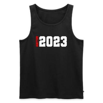 Abitur 2023 bestanden Abi Abiturient - Männer Premium Bio Tank Top - Schwarz - Vorne - Michal (187cm)