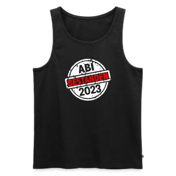Abitur 2023 - Bestanden - Abi 23 - Abschluss - Männer Premium Bio Tank Top - Schwarz - Vorne - Michal (187cm)