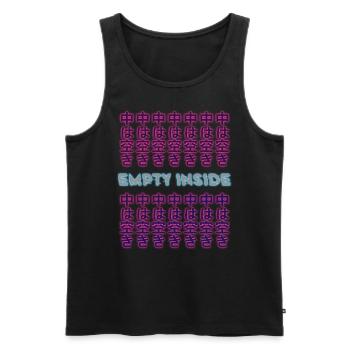 Aesthetic Vaporwave Retro Empty Inside - Men's Premium Organic Tank Top - black - Front - AI Model Male 178 light (178cm)