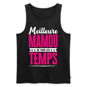 Meilleure Mamou de Tous les Temps - Rose/Blanc - Débardeur bio Premium Homme - noir - Devant - Michal (187cm)