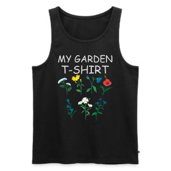T-shirt de jardin pour jardiniers et jardinage - Débardeur bio Premium Homme - noir - Devant - Michal (187cm)