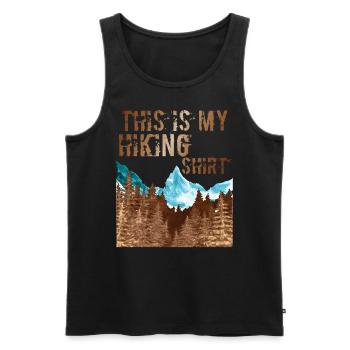 Hiking in the woods - My Hiking Shirt Vintage - Men's Premium Organic Tank Top - black - Front - Michal (187cm)