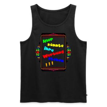PR-Manager's Tools :) - Männer Premium Bio Tank Top - Schwarz - Vorne - AI Model Male 178 light (178cm)