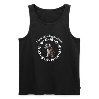 L’amour du bouledogue - Débardeur bio Premium Homme - noir - Devant - Michal (187cm)