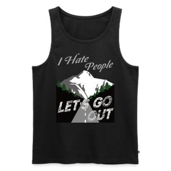 Camping Camper I Hate People Vintage - Men's Premium Organic Tank Top - black - Front - Michal (187cm)