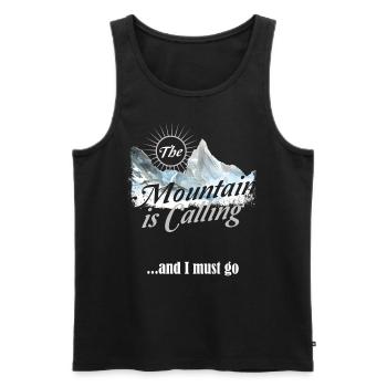 Hiking Mountain appelle Hike Vintage - Débardeur bio Premium Homme - noir - Devant - Michal (187cm)