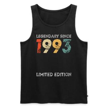 30. Geburtstag Legendary Since 1993 vintage - Männer Premium Bio Tank Top - Schwarz - Vorne - Michal (187cm)