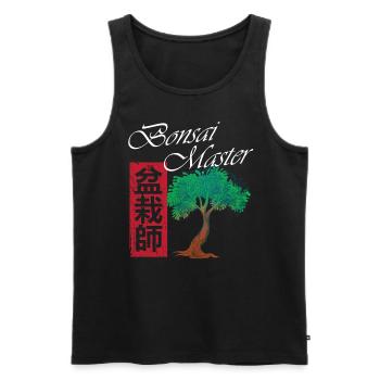 Garden Gardener Bonsai Master - Men's Premium Organic Tank Top - black - Front - Michal (187cm)