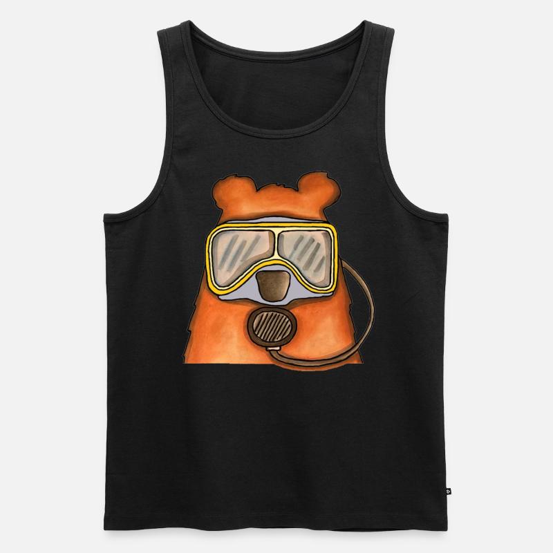 Der Blubberbär - Männer Premium Bio Tank Top - Schwarz