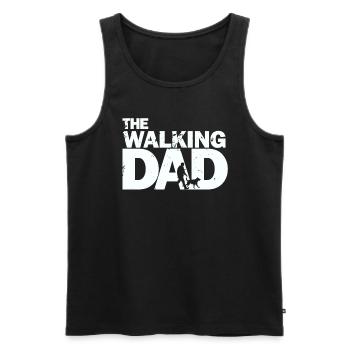 Le papa qui marche - Débardeur bio Premium Homme - noir - Devant - AI Model Male 178 light (178cm)