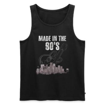 Birthday 90s funny saying vintage - Men's Premium Organic Tank Top - black - Front - AI Model Male 178 light (178cm)