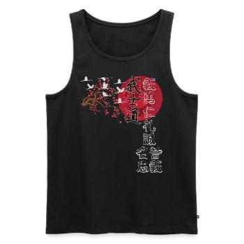 Japon Vintage Esthétique japonaise Streetwear - Débardeur bio Premium Homme - noir - Devant - Michal (187cm)