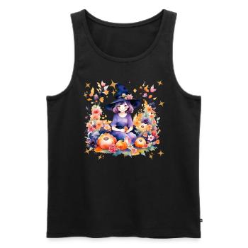 kleine Hexe - Männer Premium Bio Tank Top - Schwarz - Vorne - Michal (187cm)