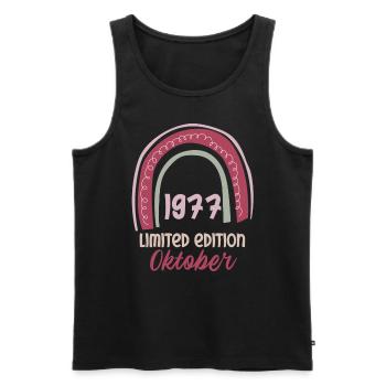 Oktober 1977 Mann Frau 46. Geburtstag Limited Edi - Männer Premium Bio Tank Top - Schwarz - Vorne - Michal (187cm)