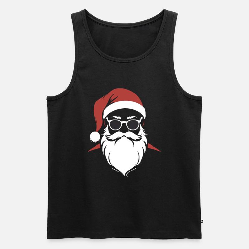 Cooler Weihnachtsmann - Männer Premium Bio Tank Top - Schwarz