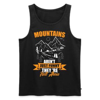 Mountains Aren't Just Scenery, They're Hell Areas - Men's Premium Organic Tank Top - black - Front - AI Model Male 178 light (178cm)