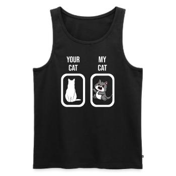 Funny Cat Pet Funny Saying - Men's Premium Organic Tank Top - black - Front - AI Model Male 178 light (178cm)
