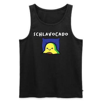 Avocado Lustiger Spruch Schlavocado - Männer Premium Bio Tank Top - Schwarz - Vorne - AI Model Male 178 light (178cm)