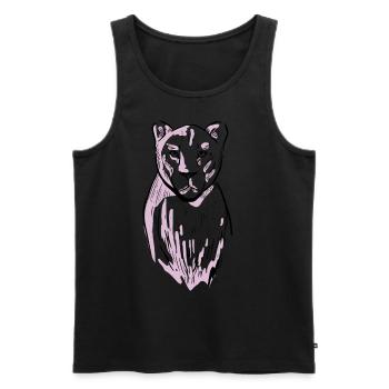 Tigre, Faune, Lion, Safari, Afrique, Animaux De Zoo - Débardeur bio Premium Homme - noir - Devant - Michal (187cm)