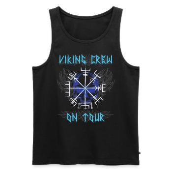 Funny Viking Saying Norse Mythology - Men's Premium Organic Tank Top - black - Front - AI Model Male 178 light (178cm)