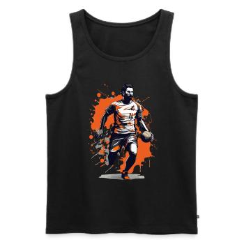 Handball Player Streetwear Iconic Style - Men's Premium Organic Tank Top - black - Front - Michal (187cm)