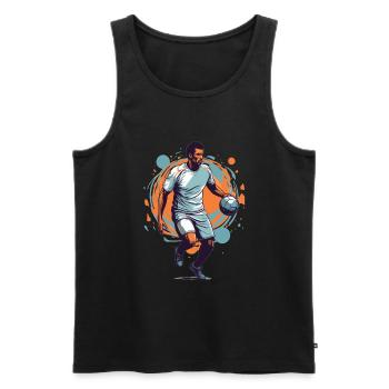 Handballspieler Streetwear Ikonischer Style - Männer Premium Bio Tank Top - Schwarz - Vorne - Michal (187cm)