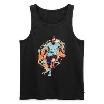 Handball Player Streetwear Iconic Style - Men's Premium Organic Tank Top - black - Front - Michal (187cm)