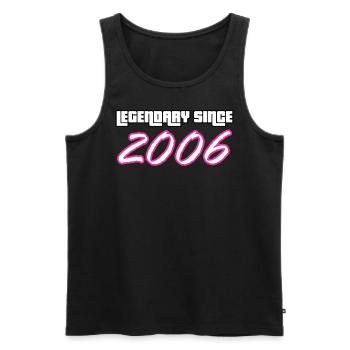 18. Geburtstag Legendary Since 2006 vintage - Männer Premium Bio Tank Top - Schwarz - Vorne - AI Model Male 178 light (178cm)