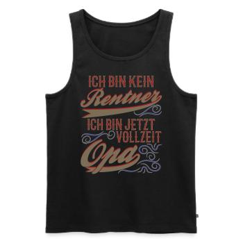 Rente Rentner Opa - Männer Premium Bio Tank Top - Schwarz - Vorne - Michal (187cm)