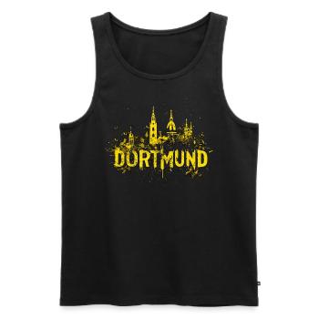 Stadt Dortmund Design - Männer Premium Bio Tank Top - Schwarz - Vorne - Michal (187cm)