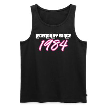 40th Birthday Legendary Since 1984 vintage - Men's Premium Organic Tank Top - black - Front - AI Model Male 178 light (178cm)