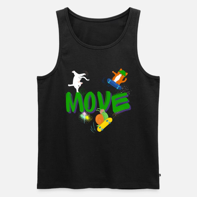Move - Männer Premium Bio Tank Top - Schwarz