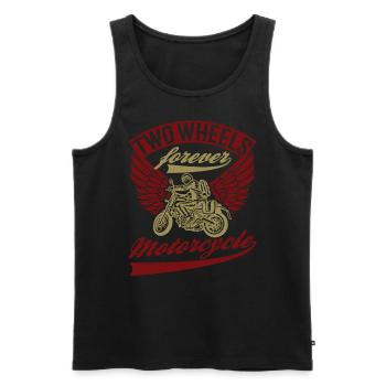 Motorcycle Vintage Motorcycles - Men's Premium Organic Tank Top - black - Front - Michal (187cm)