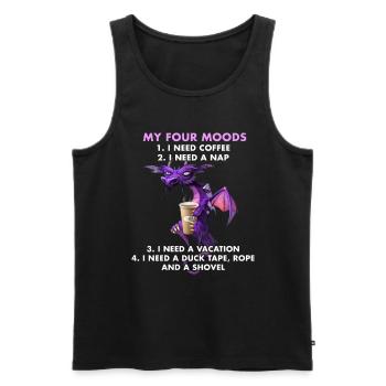 T-shirt Dragon Conte de fées Dragon Kanji japonais - Débardeur bio Premium Homme - noir - Devant - Michal (187cm)