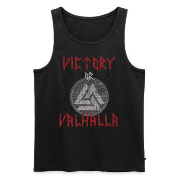 Wikinger Walhalla nordische Mythologie - Männer Premium Bio Tank Top - Schwarz - Vorne - Michal (187cm)