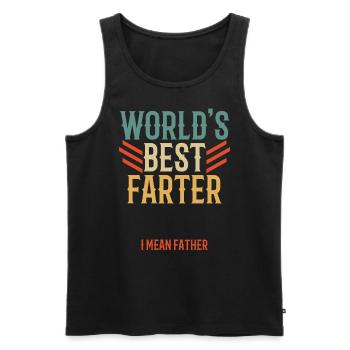Dad Father Vintage Funny Saying - Men's Premium Organic Tank Top - black - Front - AI Model Male 178 light (178cm)