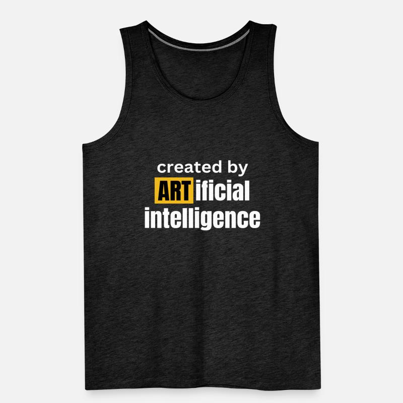 Created by ARTificial Intelligence: Witzig Tech Männer Premium Bio Tank Top